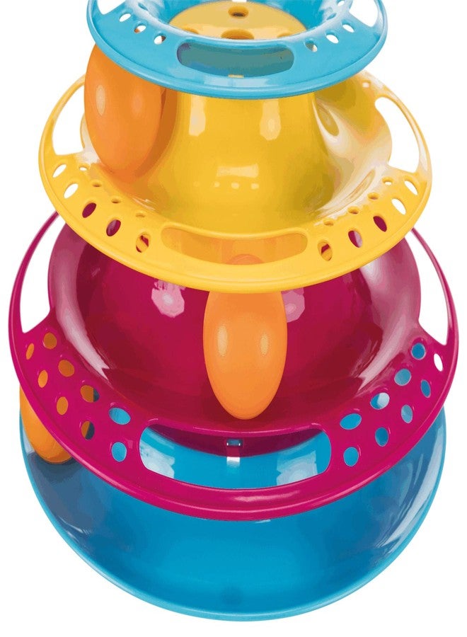 TRIXIE Cat Toy, Circle Tower Catch The Balls Puzzle Toy for Cats & Kittens, Plastic, 20 cm - Image 2